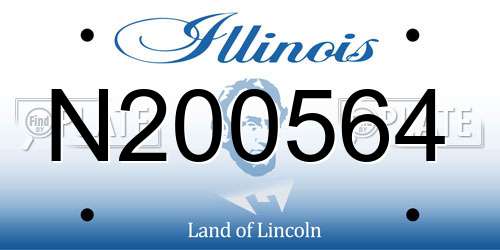N200564 Illinois License Plate
