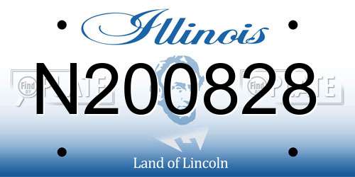 N200828 Illinois License Plate