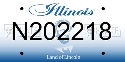N202218 Illinois License Plate