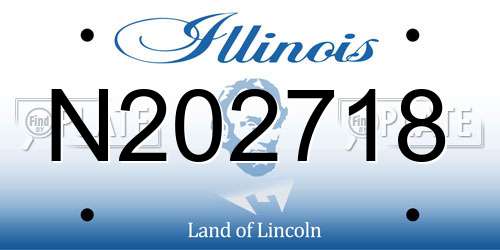 N202718 Illinois License Plate