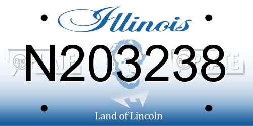 N203238 Illinois License Plate