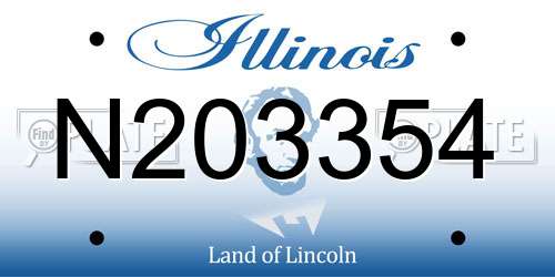 N203354 Illinois License Plate