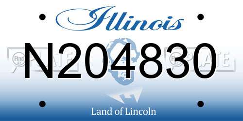 N204830 Illinois License Plate