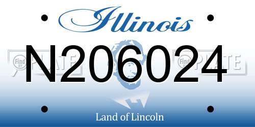 N206024 Illinois License Plate