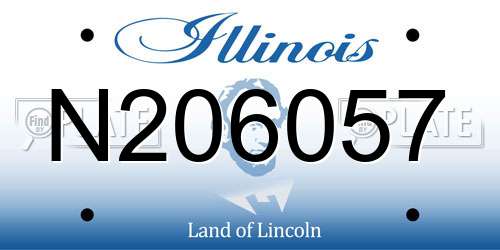 N206057 Illinois License Plate