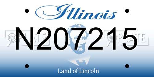 N207215 Illinois License Plate