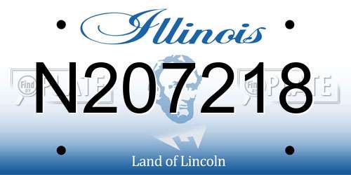 N207218 Illinois License Plate