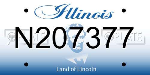 N207377 Illinois License Plate