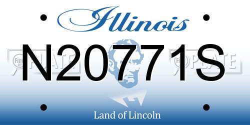 N20771S Illinois License Plate