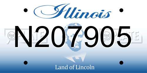 N207905 Illinois License Plate