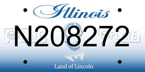 N208272 Illinois License Plate