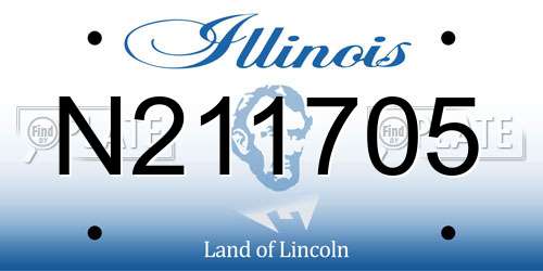 N211705 Illinois License Plate