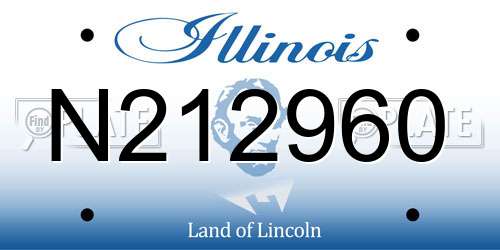 N212960 Illinois License Plate