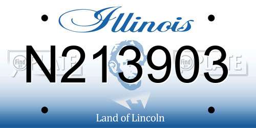 N213903 Illinois License Plate