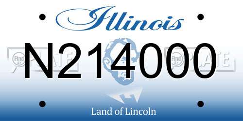 N214000 Illinois License Plate