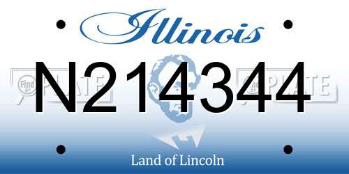 N214344 Illinois License Plate