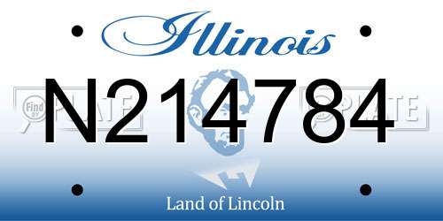 N214784 Illinois License Plate