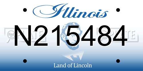 N215484 Illinois License Plate