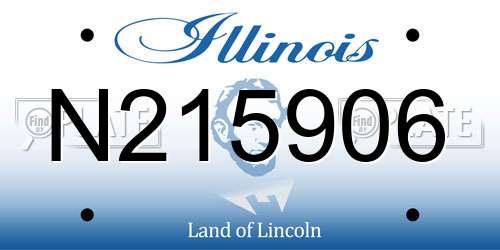 N215906 Illinois License Plate