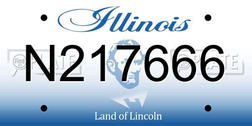 N217666 Illinois License Plate