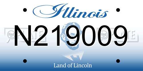 N219009 Illinois License Plate