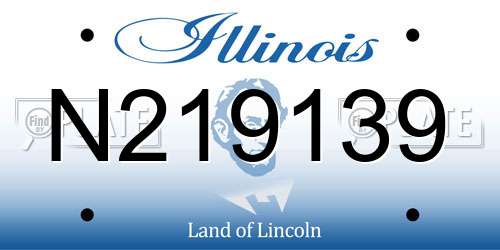 N219139 Illinois License Plate