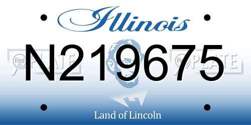 N219675 Illinois License Plate