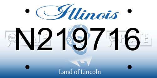 N219716 Illinois License Plate