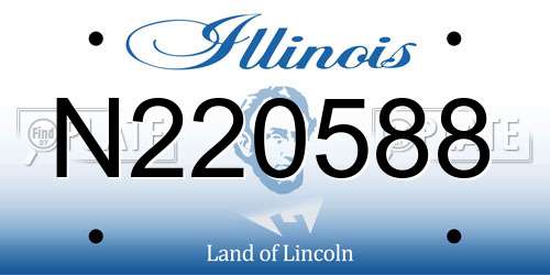 N220588 Illinois License Plate