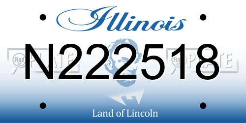 N222518 Illinois License Plate