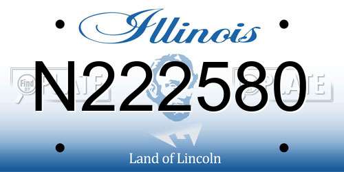 N222580 Illinois License Plate