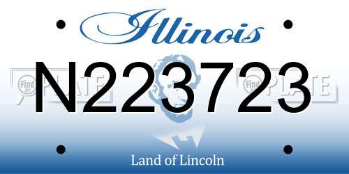 N223723 Illinois License Plate