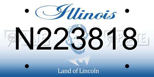 N223818 Illinois License Plate