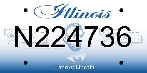 N224736 Illinois License Plate