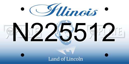 N225512 Illinois License Plate