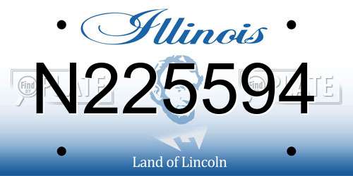 N225594 Illinois License Plate