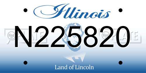 N225820 Illinois License Plate
