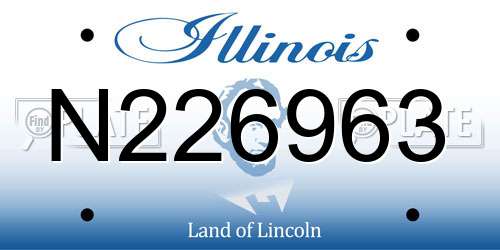 N226963 Illinois License Plate