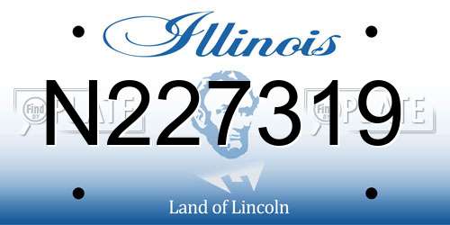 N227319 Illinois License Plate