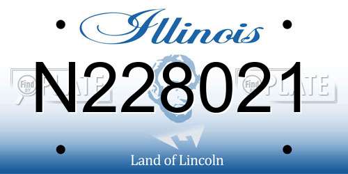 N228021 Illinois License Plate