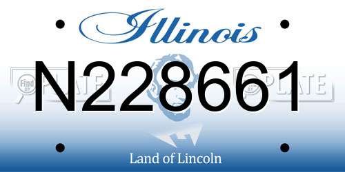 N228661 Illinois License Plate
