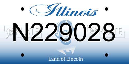 N229028 Illinois License Plate