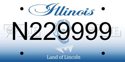 N229999 Illinois License Plate
