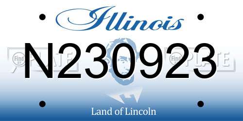 N230923 Illinois License Plate