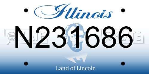 N231686 Illinois License Plate