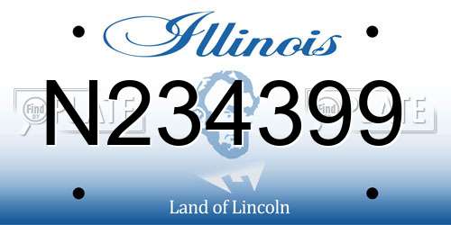 N234399 Illinois License Plate