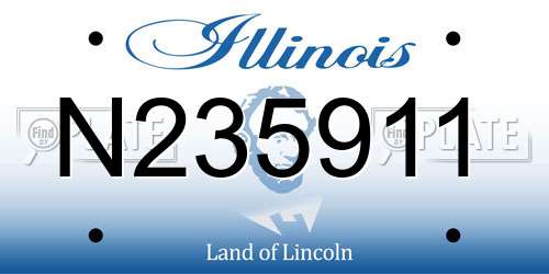 N235911 Illinois License Plate