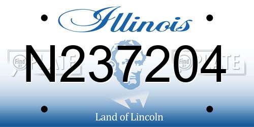 N237204 Illinois License Plate