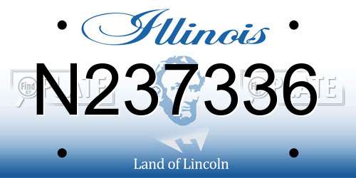 N237336 Illinois License Plate