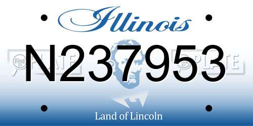 N237953 Illinois License Plate